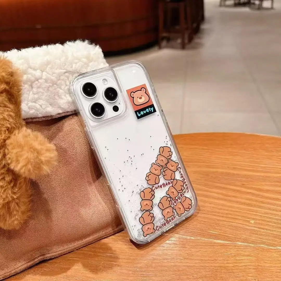 Multiple Brown Teddy Bear Sand Shell Phone Case