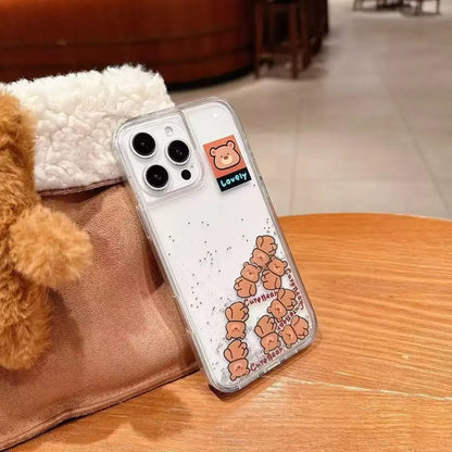 Multiple Brown Teddy Bear Sand Shell Phone Case