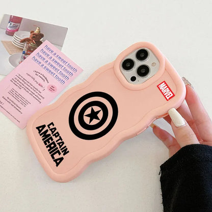 Spiderman Ironman Logo Marvel Candy Color Phone Case For iPhone