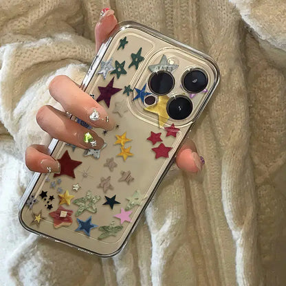 Ins Korean Creative Star Phone Case For iPhone Shockproof Transparent Cover