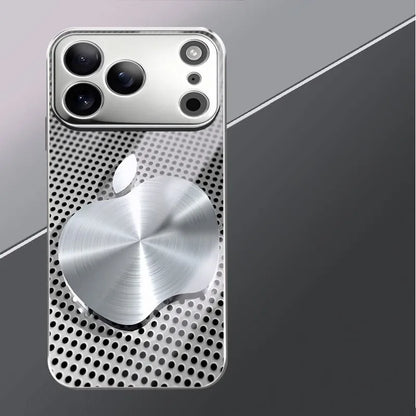 Metal Mesh For Apple Texture Pattern Glass Electroplated Phone Case For iPhone