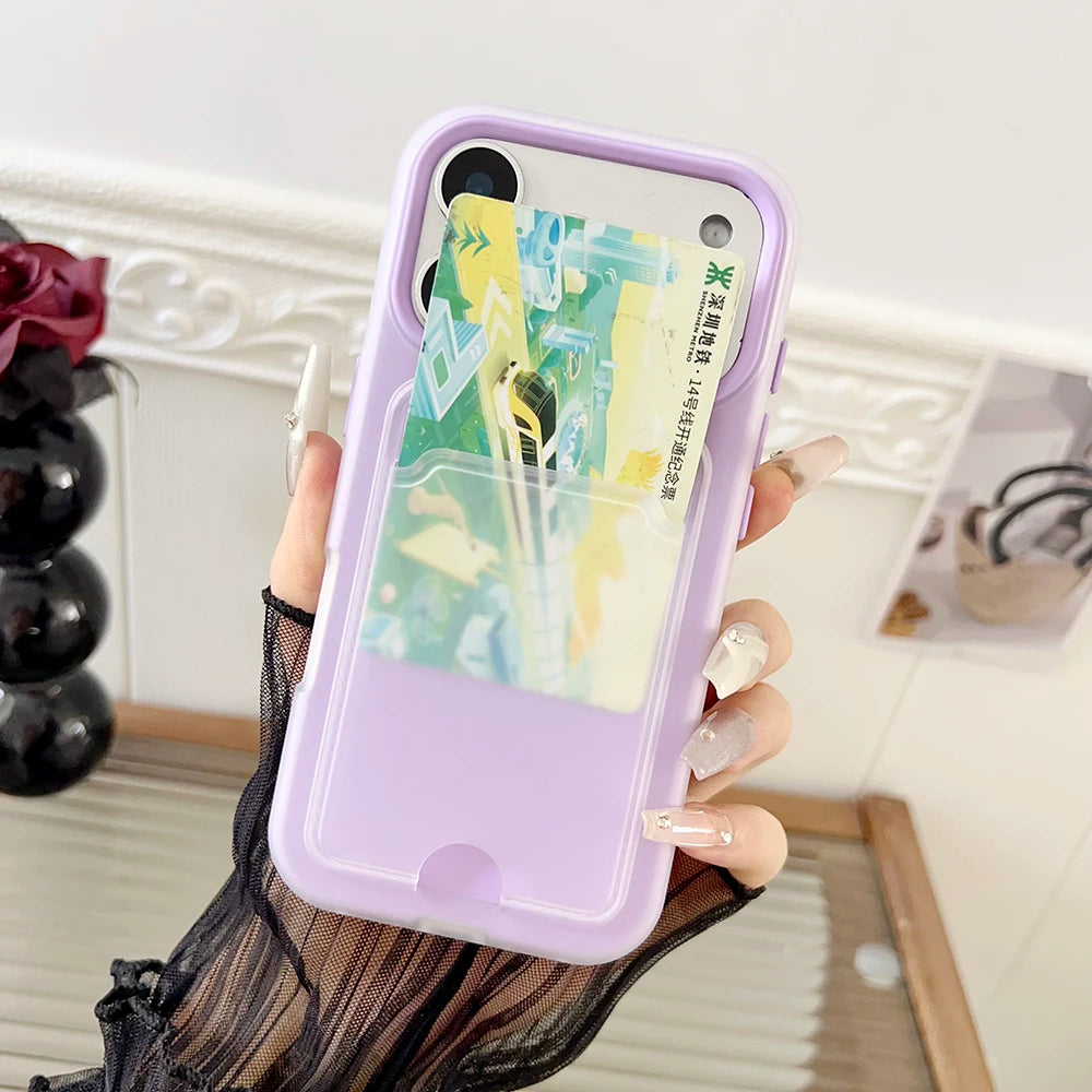 Shockproof Silicone iPhone Case with Card Slot