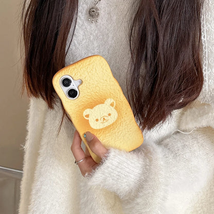 Kawaii Bread Rilakkuma Bear Soft Silicone Cover Phone Case For iPhone