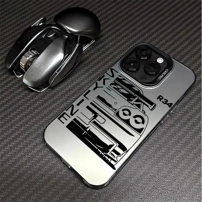 Cool Car Design Phone Case For iPhone Laser Silver Cover