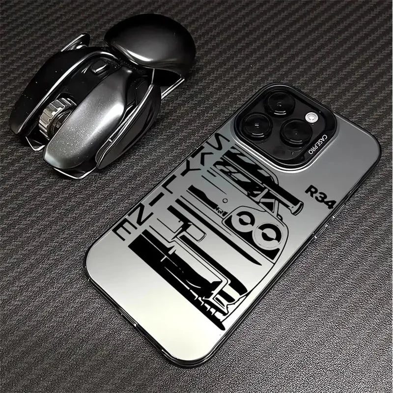 Cool Car Design Phone Case For iPhone Laser Silver Cover