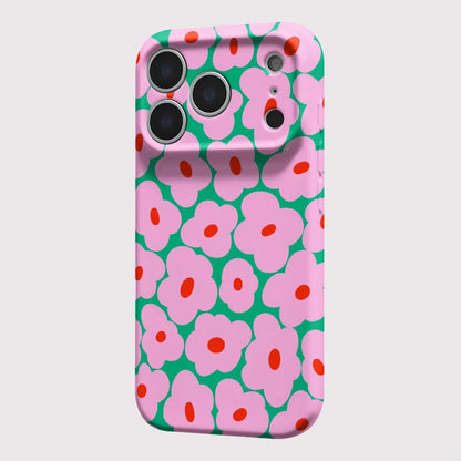 Phone Case For iPhone Flower Hard PC Bumper Cover Coque