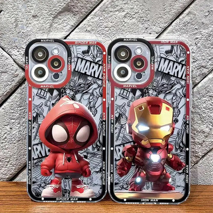 Marvel Spider Man Iron Man Captain America Hulk Case For iPhone