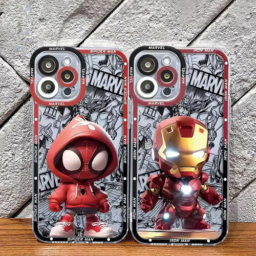 Marvel Spider Man Iron Man Captain America Hulk Case For iPhone