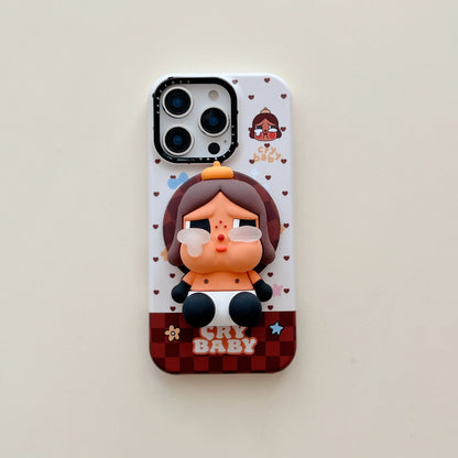 Korean Cute Plaid Pattern Girl Magnetic Phone Case For iPhone