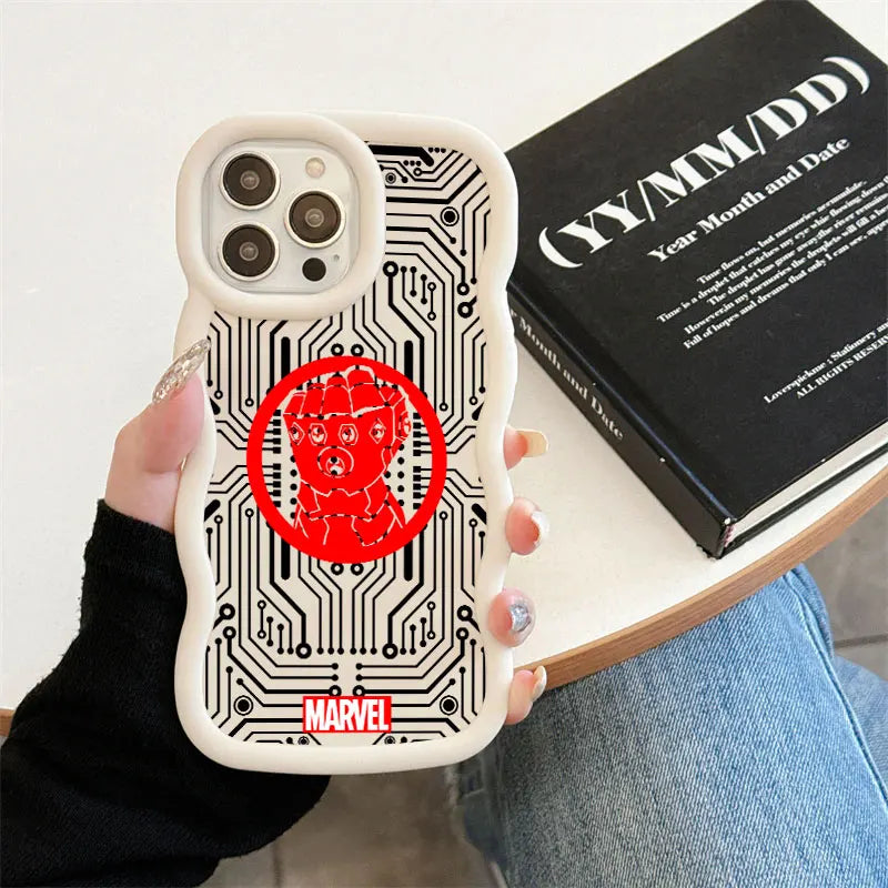 Marvel Deadpool Spider Man Miles Morales Candy Color Phone Case For iPhone