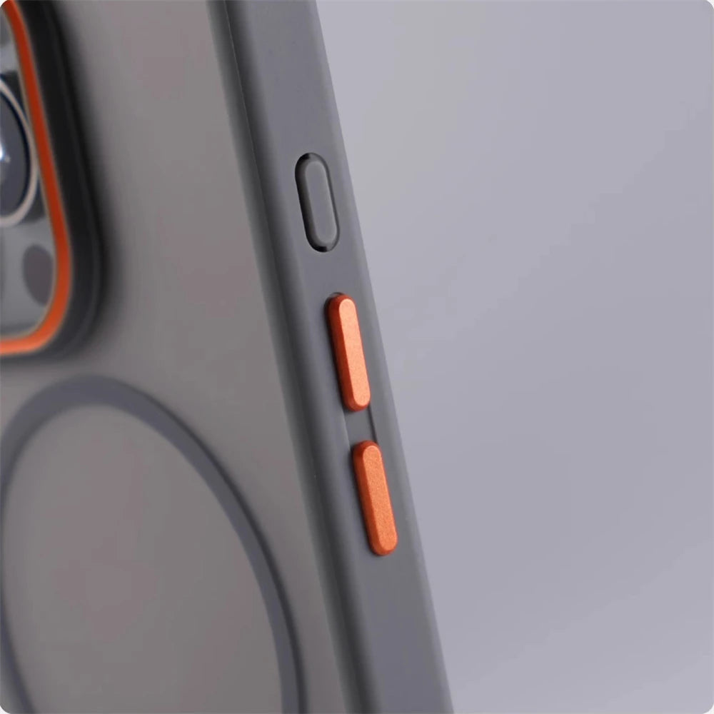 Luxury Matte Translucent MagSafe iPhone Case – Magnetic Shockproof Cover