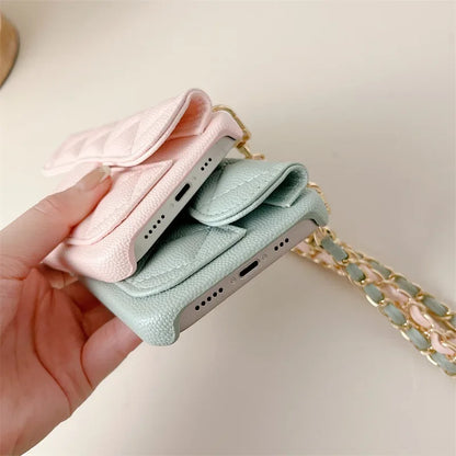 PU Leather Crossbody Lanyard Wallet With Card Holder Phone Case For iPhone Shockproof Cover