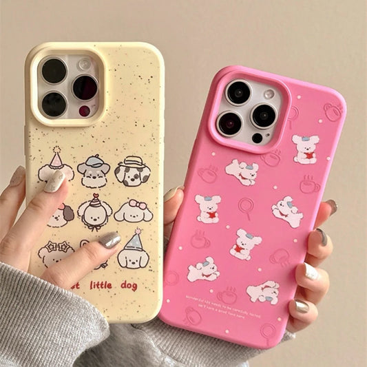 Cartoon Cute Dog Puppy Soft Silicone Protective Back Phone Case