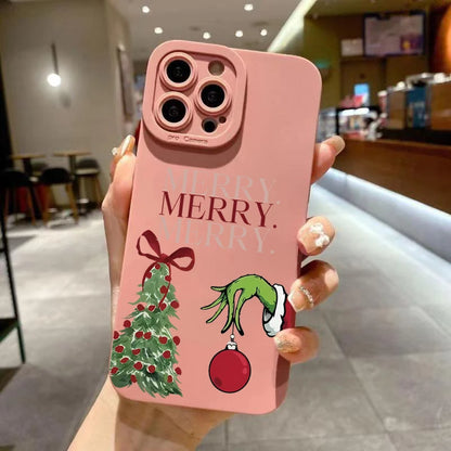 Christmas Tree Pattern Soft Phone Case For iPhone Shockproof Bumper Cover