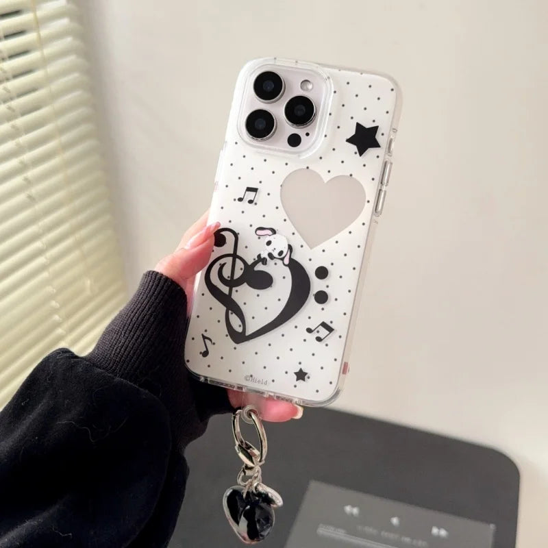 Fashion Music notation Puppy Phone Case For iPhone