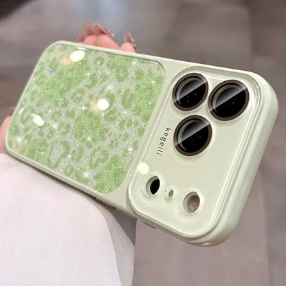 Flash Glitter Sexy Leopard Print Case For iPhone