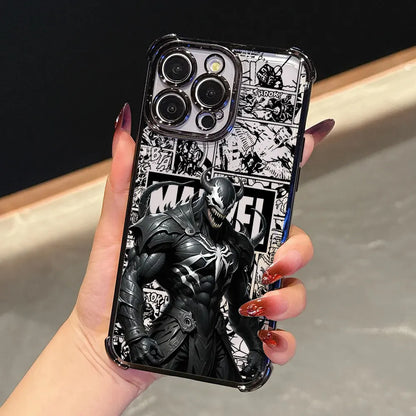 Luxury Marvel Spiderman Ironman Comic Case For iPhone