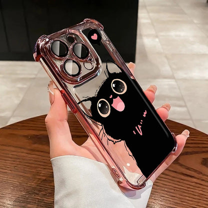 Funny Cute Black Cat Compatible Phone Case