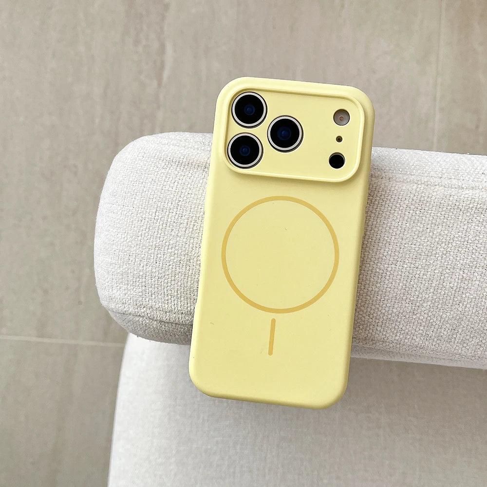 MagSafe Magnetic Silicone iPhone Case with Lens Protection