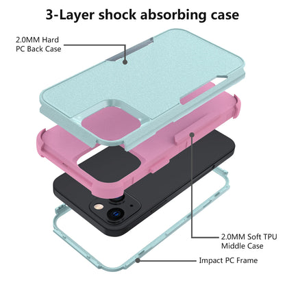 3 Layer Case For iPhone Luxury Armor Shockproof Soft Bumpers Hard Cover