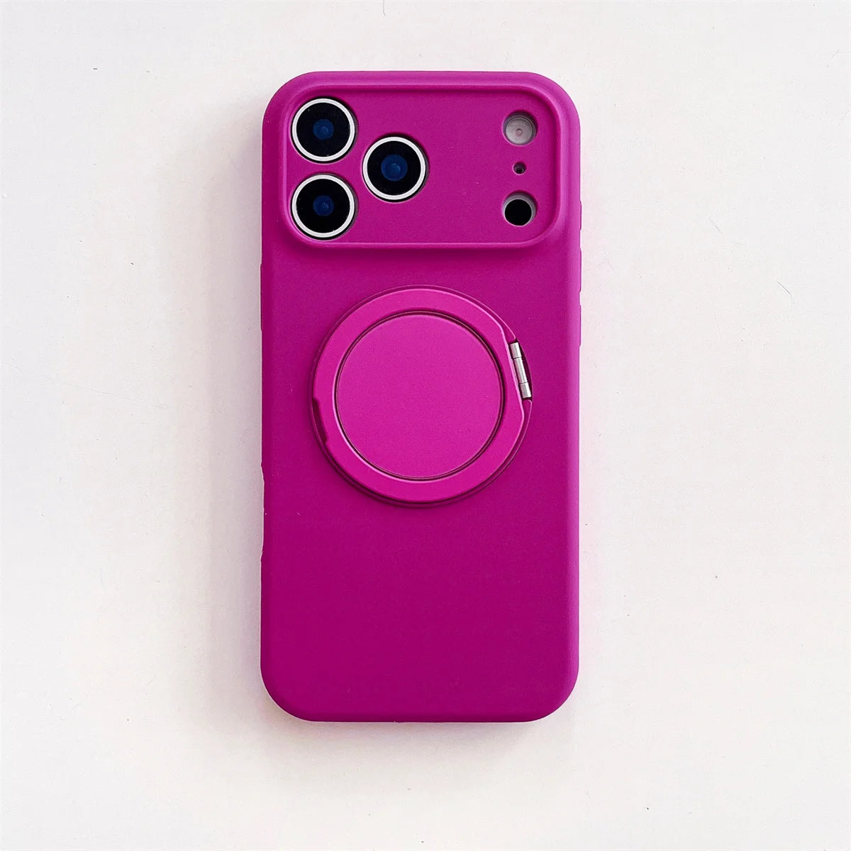 360 Rotate Bracket For Magsafe Magnetic Phone Case For iPhone Stand Silicone Soft Protective Cover