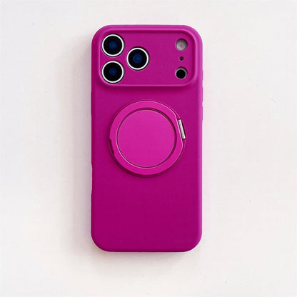 360 Rotate Bracket For Magsafe Magnetic Phone Case For iPhone Stand Silicone Soft Protective Cover