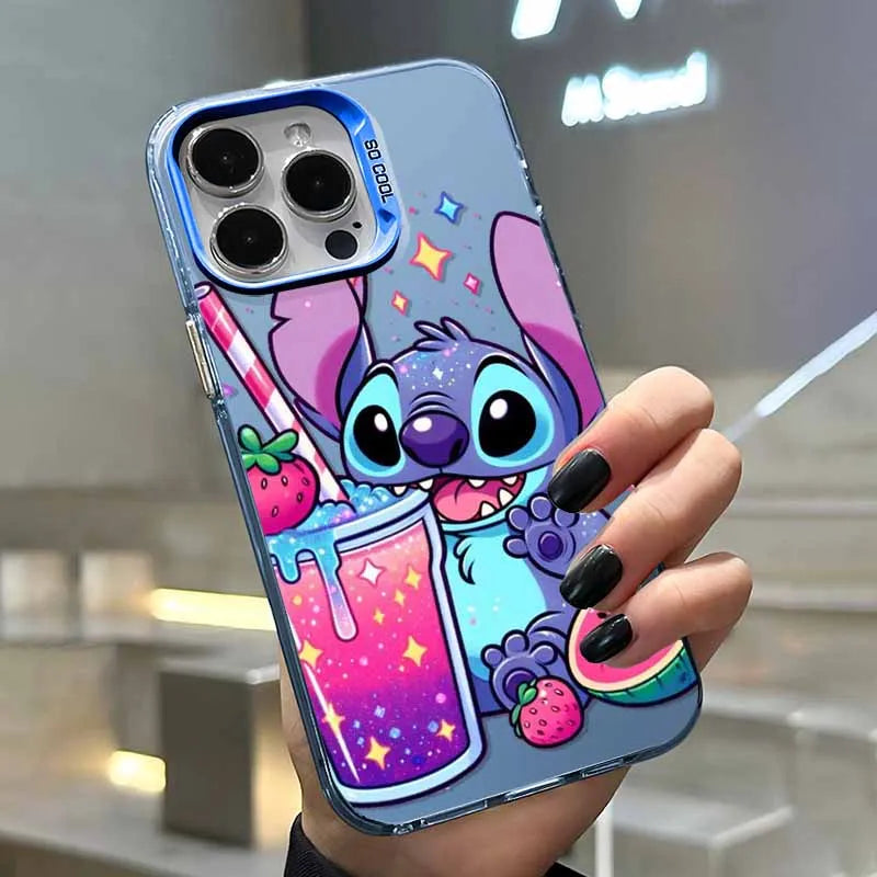 Cartoon Cute Stitch Cover For Apple iPhone Colorful Phone Case