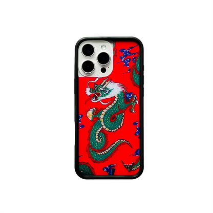 Tiger & Wildflower Cartoon iPhone Case with Rose Flowers