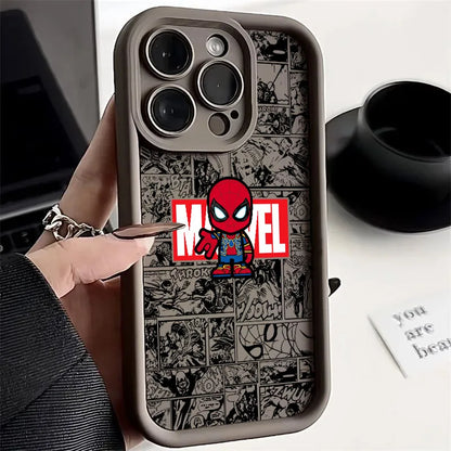 Marvel Ironman Spiderman Deadpool Phone Case For iPhone