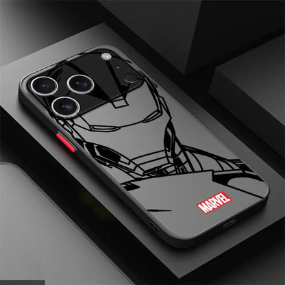 Marvel Iron Man Spiderman Back Phone Cover Case For iPhone