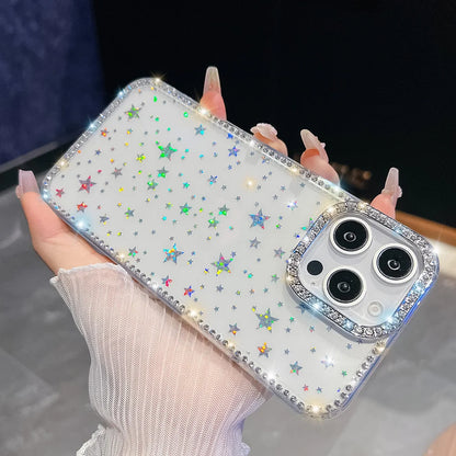 Bling Glitter Clear Phone Case For iPhone Shockproof Silicone Soft Cover Funda