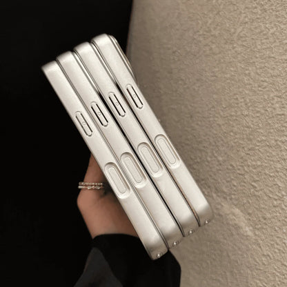 Creative Large Window Color Blocking PU Leather Case For iPhone Glass Lens Protective Cover Fundas