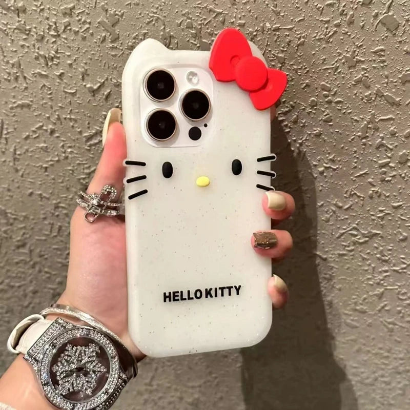Simple Kitty Cat Silicone Soft Phone Case For iPhone