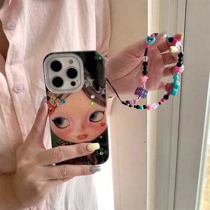 New Cute Cartoon Pink Little Girl Phone Case For iPhone