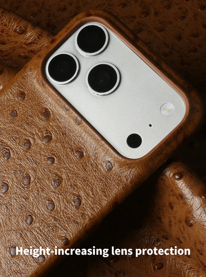 Ostrich Genuine Leather Case For iPhone