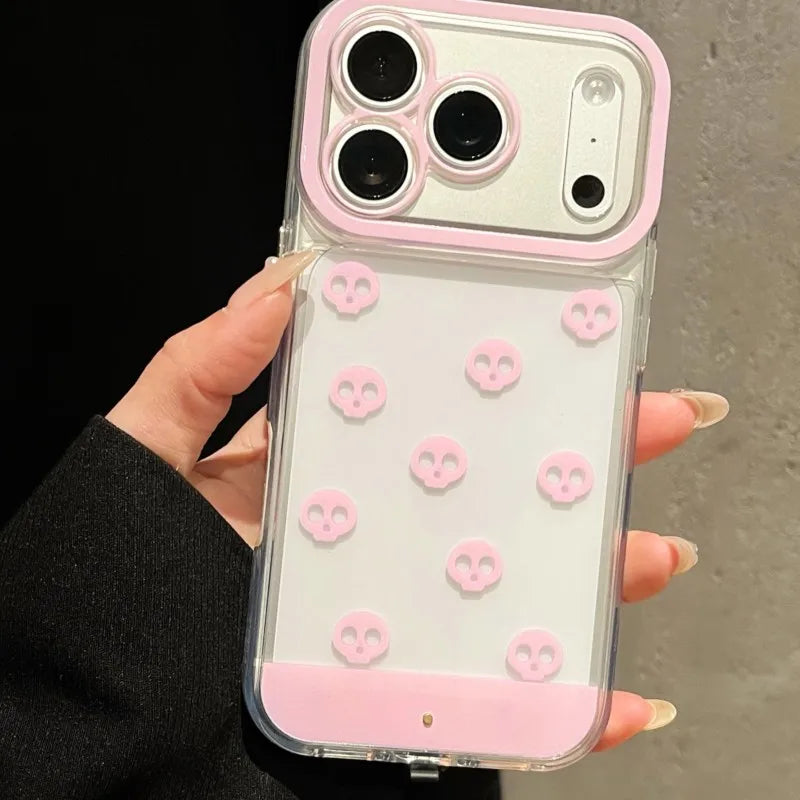 Gothic Luminous Skull LED Light Up Phone Case For iPhone