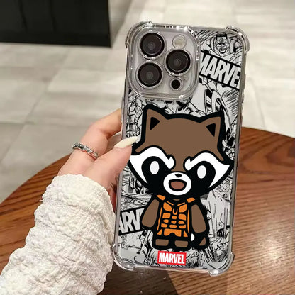 Marvel Groot Rocket Raccoon Cute Shockproof Case For iPhone