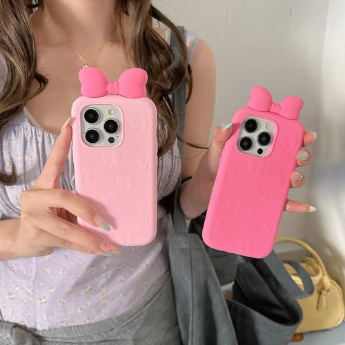 Cute 3D Bow Tie Soft Silicone Phone Case