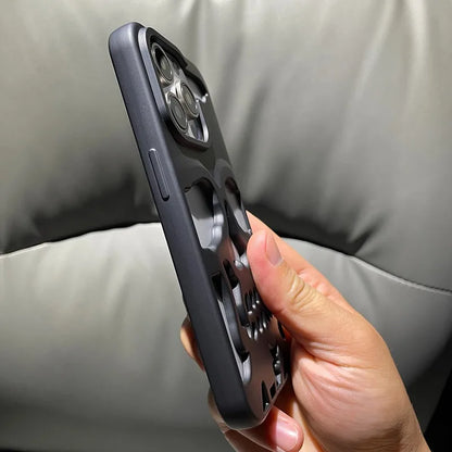 Hollow Skull Heat‑Dissipation Phone Case For iPhone