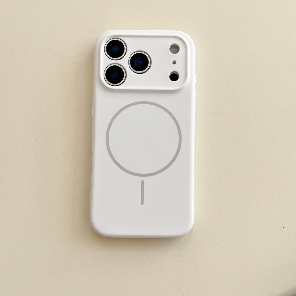 MagSafe Magnetic Silicone iPhone Case with Lens Protection