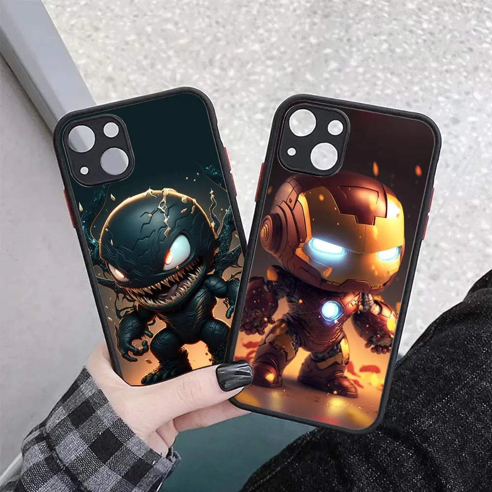 Cartoon Groot Venom Marvel Baby Translucent Case For iPhone