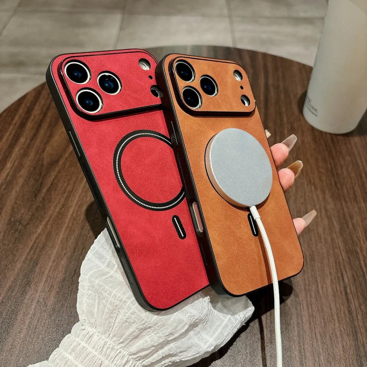 Magnetic Leather Case For iPhone Cover Magnet