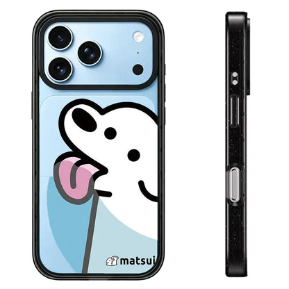 Cartoon Sailboat Companion Dog Impact Black Border Magnetic Phone Case Cover For iPhone