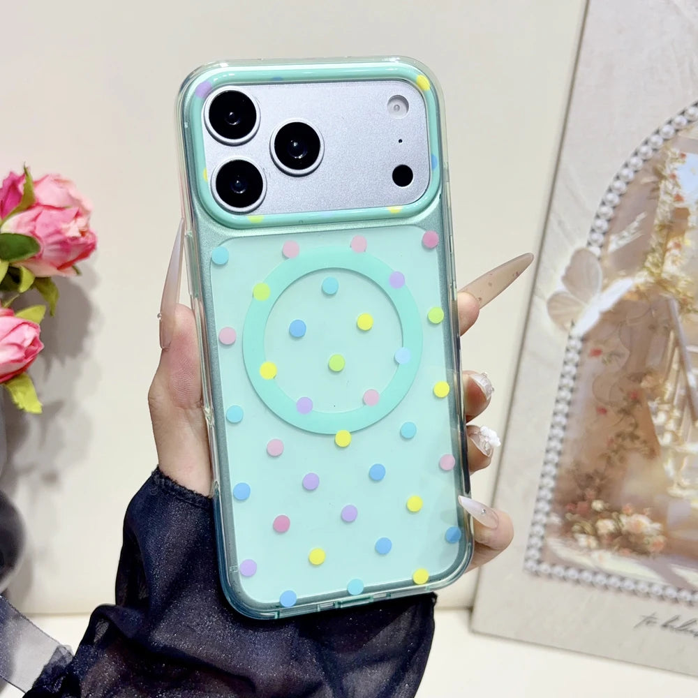 Transparent Wave Point Magnetic Case For iPhone