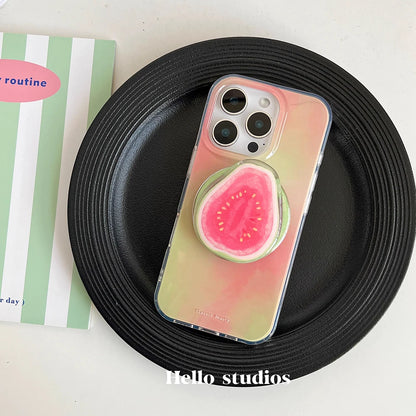 Cute Guava Magnetic Grip Tok Griptok Phone Stand Holder Phone Case