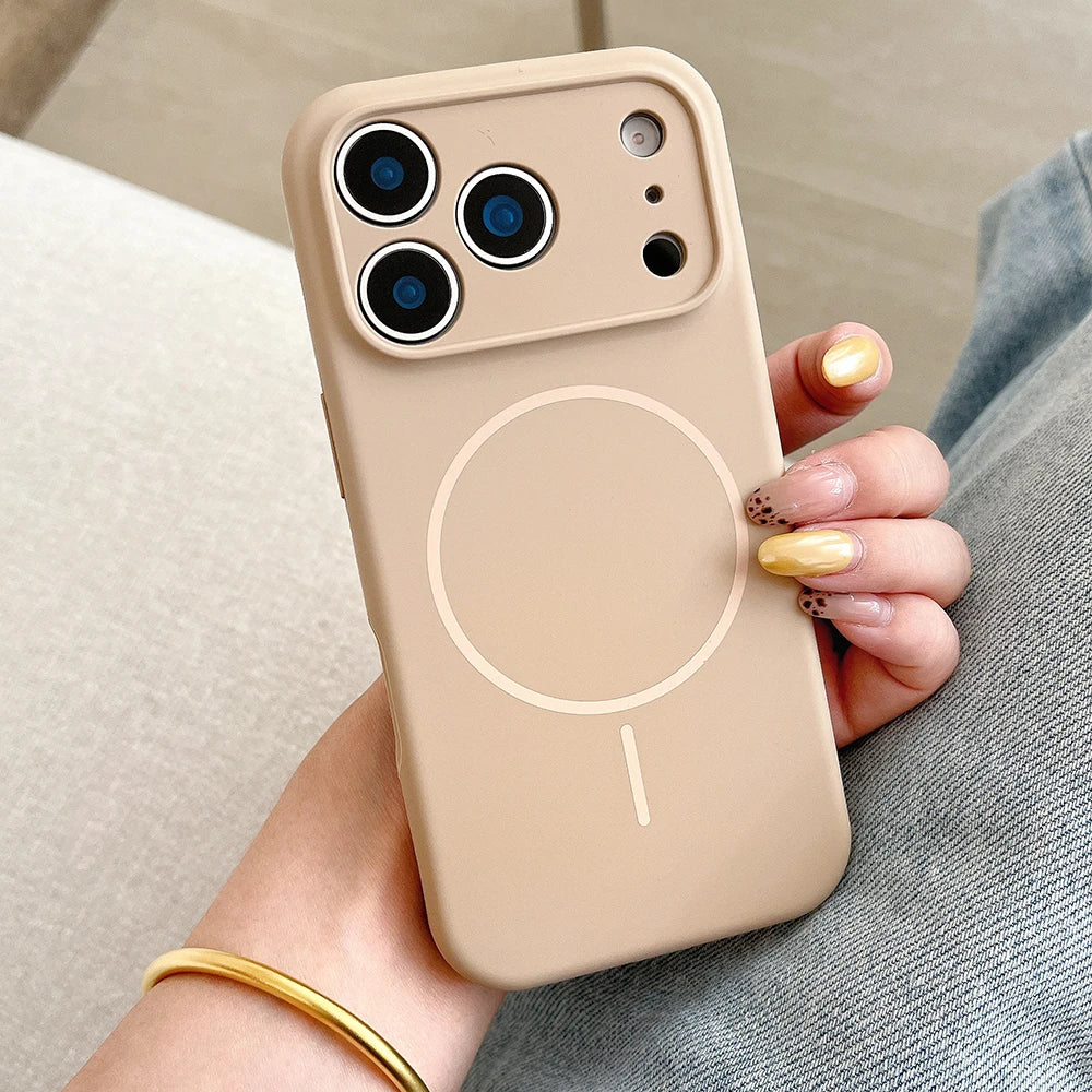 MagSafe Magnetic Silicone iPhone Case With Lens Protection