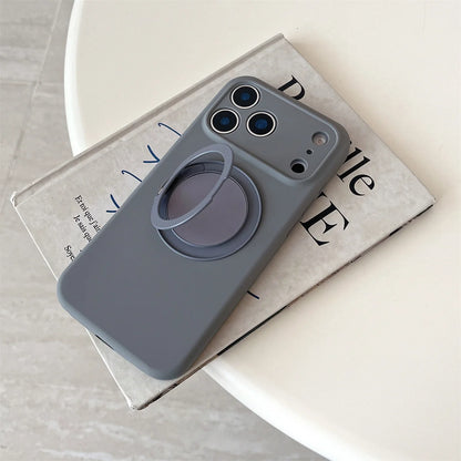 360 Rotate Bracket For Magsafe Magnetic Phone Case For iPhone Stand Silicone Soft Protective Cover