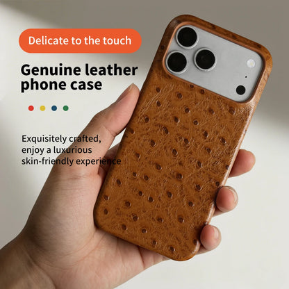 Ostrich Genuine Leather Case For iPhone