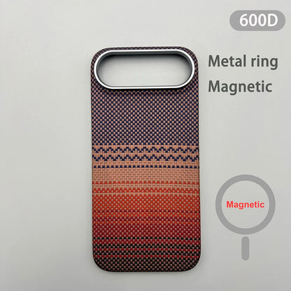 For iPhone Air Phone Case Kevlar Aramid Fiber Hard Shell Carbon