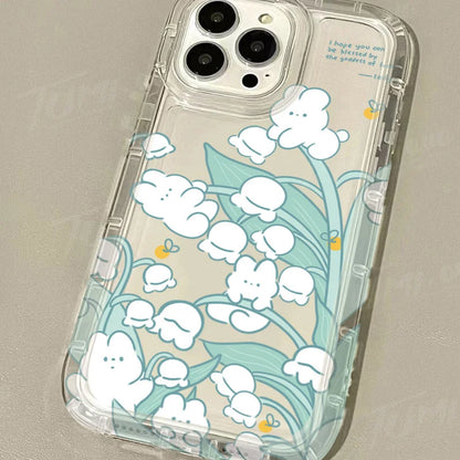 Cute Rabbit Colorful Flower Phone Case